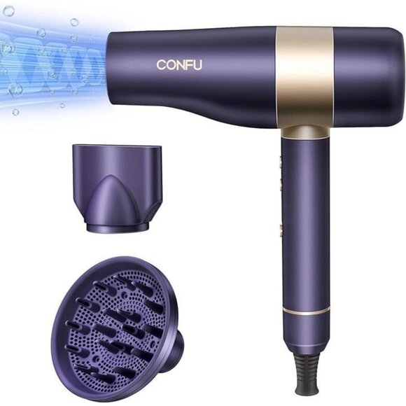 Hair Dryer Negative Ion Blow Dryer 1600Watts CONFU - Picture 1 of 9